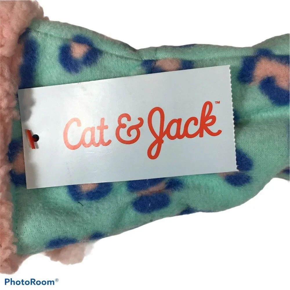 Cat & Jack Girls Size 8-16 Gloves Pink Blue Leopard Print New With Tags